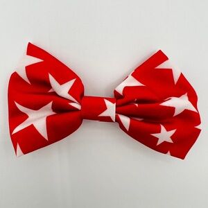 Star Bow Alligator Clip Red New